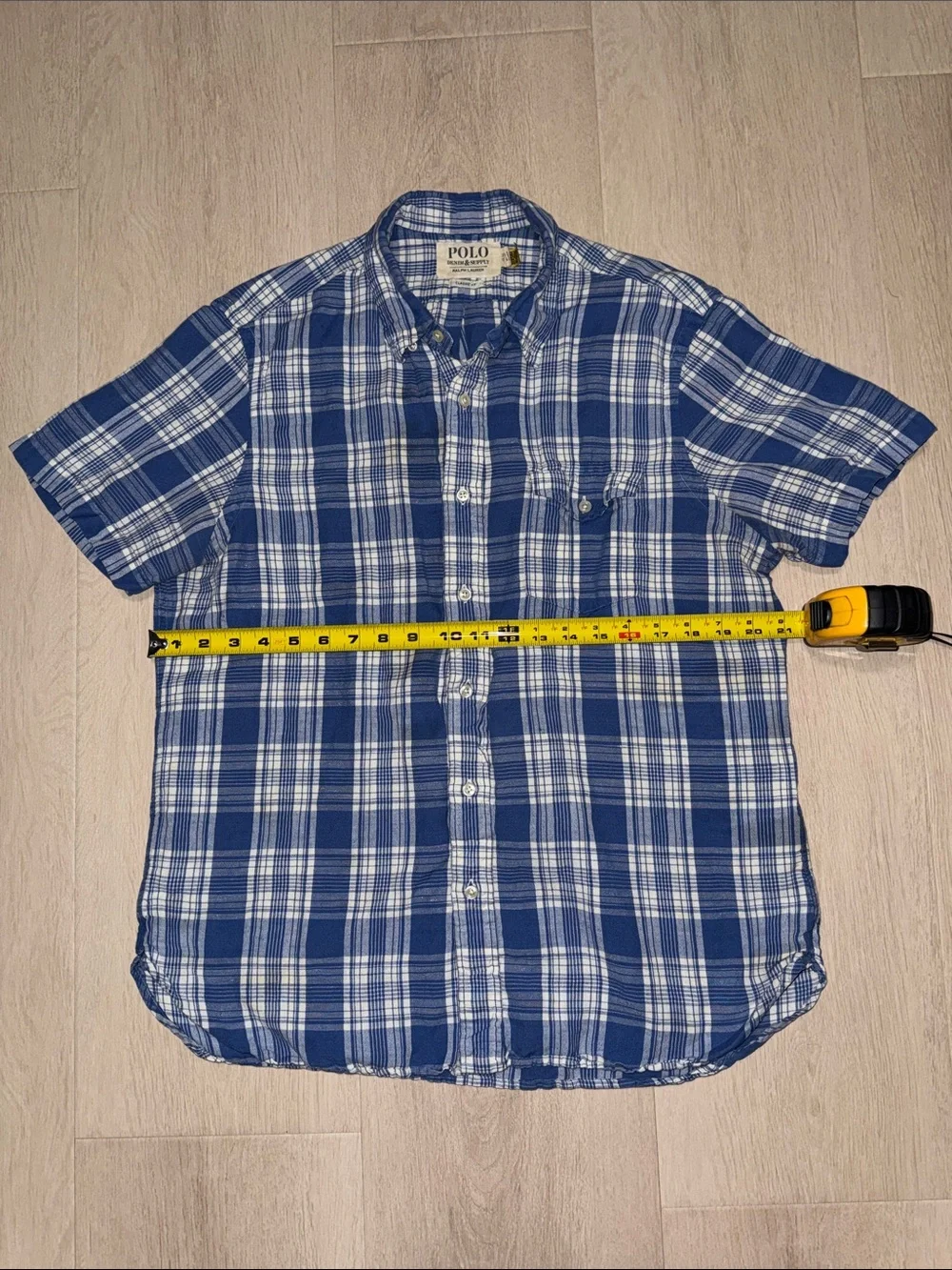 Polo by Ralph Lauren Navy & White Plaid Short-Sleeve Button-Down Shirt